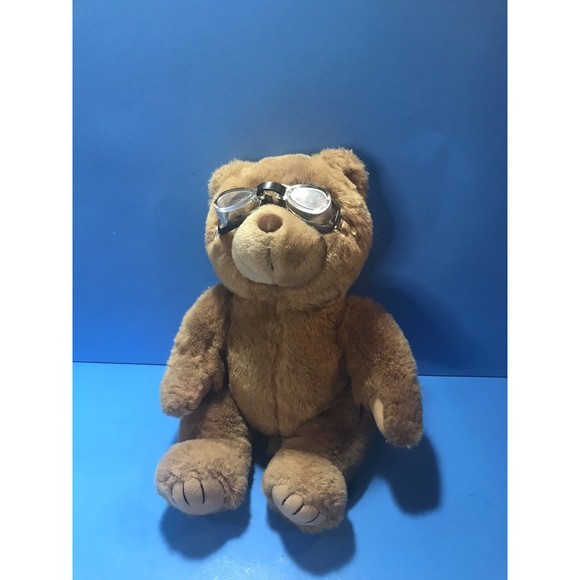 Plush Bear With Goggles Aviator Pilot Artistic Toy Company 10" Tall - Picture 1 of 6